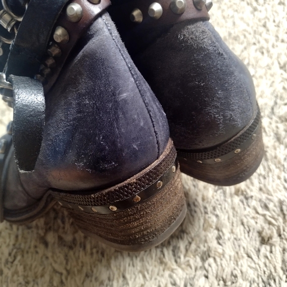 A.S. 98 Chester Distressed Moto Boot in nebbia Sz 39/9 - Picture 7 of 8